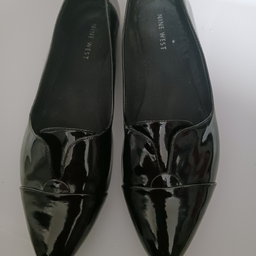 Nine West Black Patent Leather Flats
